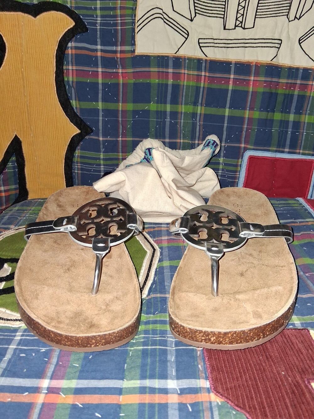 Tory Burch Miller Cloud Metallic Silver Sandal 12 New With Stickers